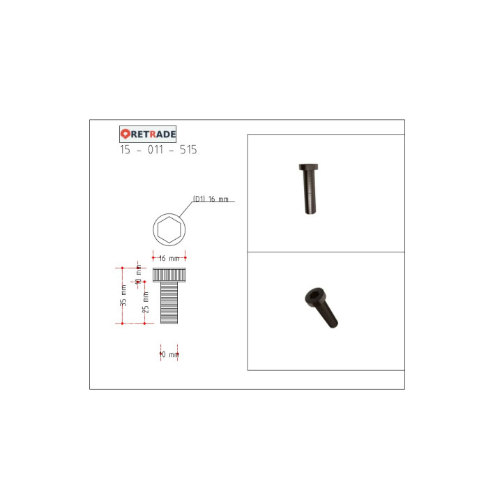 CNC 3D - 13x Viti a Testa Cilindrica con Esagono Incassato L 35mm