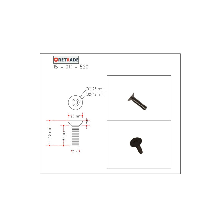 CNC 3D - 6x Viti di Sicurezza con Cava a Sei Lobi L 40mm
