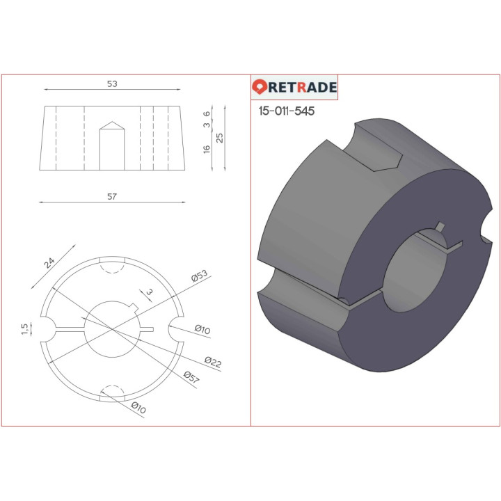 CNC 3D - Boccole Coniche