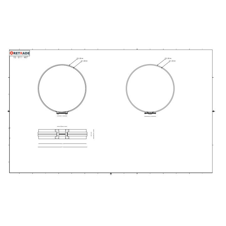 CNC 3D - Collari Inox per Tubi ∅ 25.5cm