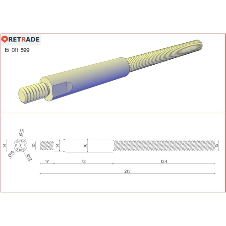 CNC 3D - Distanziatore Esagonale Autofilettante M/M