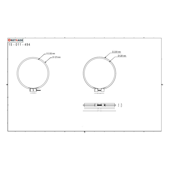 CNC 3D - Collari Inox per Tubi ∅ 28cm