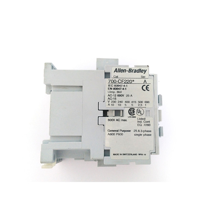 Allen Bradley 700-CF220 - Relay Contattore Bobina 690V 25A