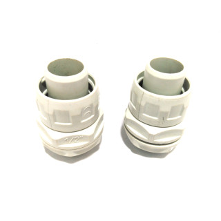 2x Raccordo Girevole Dritto con Passo Gas 1/2" - Grigio