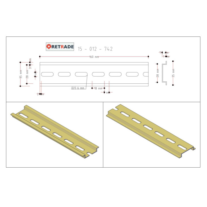 CNC 3D - Barra DIN 160mm