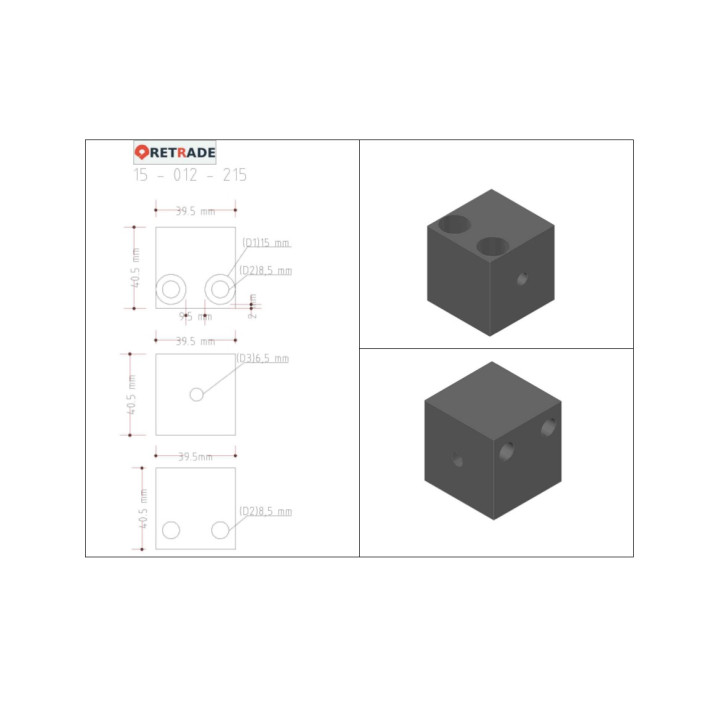 CNC 3D - Blocco di Supporto in Alluminio