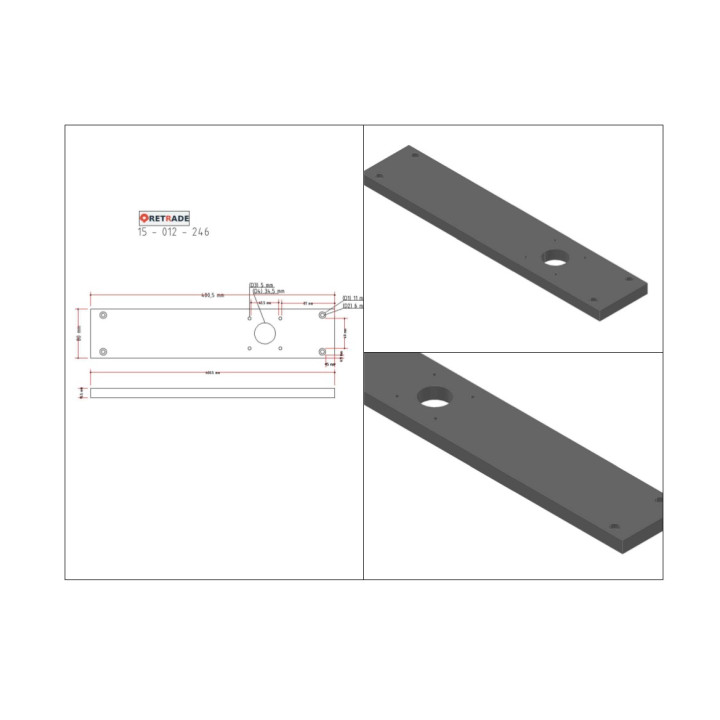 CNC 3D - Flangia di Supporto per Motore in Alluminio