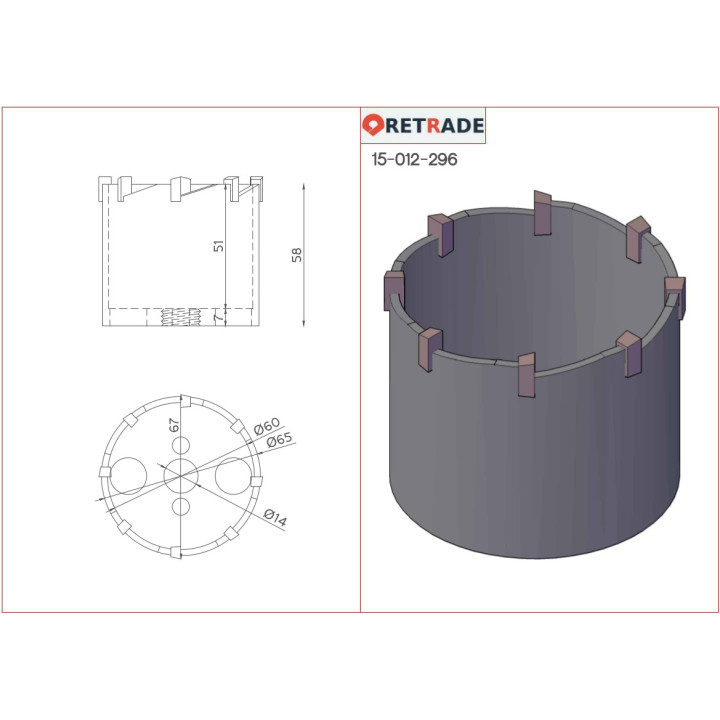 CNC 3D - Sega a Tazza per Cemento