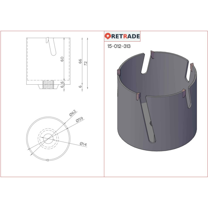 CNC 3D - Sega a Tazza per Cemento