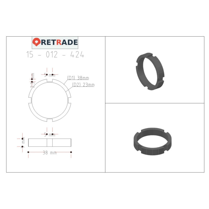 CNC 3D - Rondella di Bloccaggio con Filettato