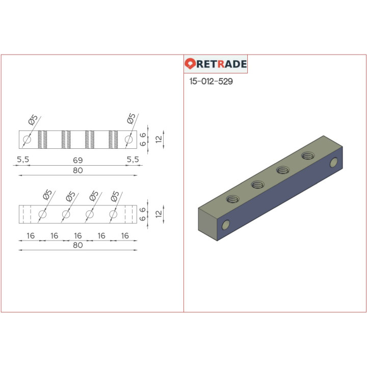 CNC 3D - Blocco di Supporto