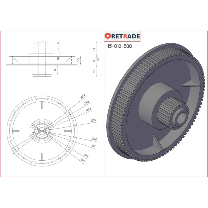 CNC 3D - Puleggia per Cinghie Dentata