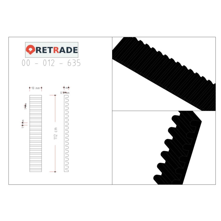 DAYCO 4456-MXL039 - Print Head Belt 112cm - CNC 3D