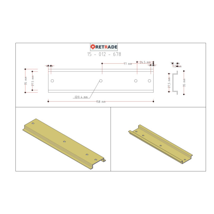 CNC 3D - Barra DIN 158mm