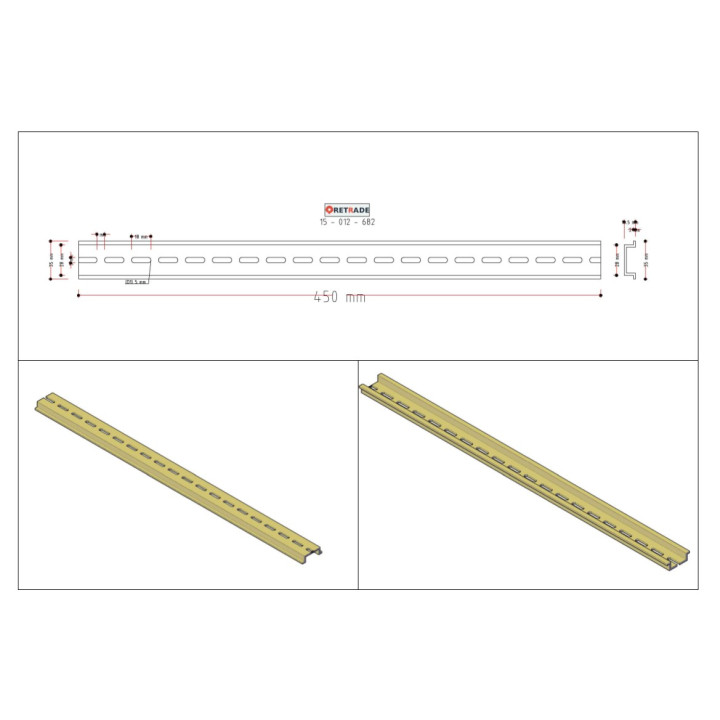 CNC 3D - Barra DIN 450mm