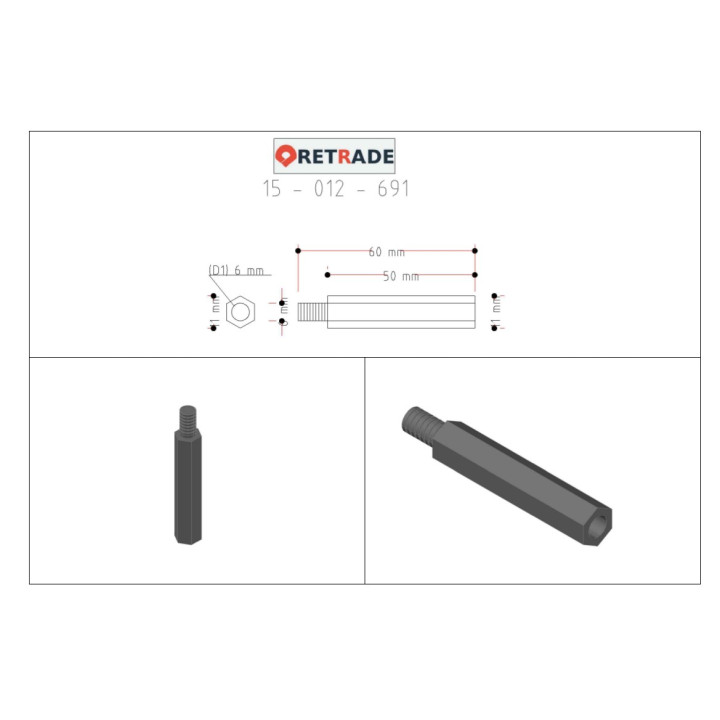 CNC 3D - Distanziale in Acciaio