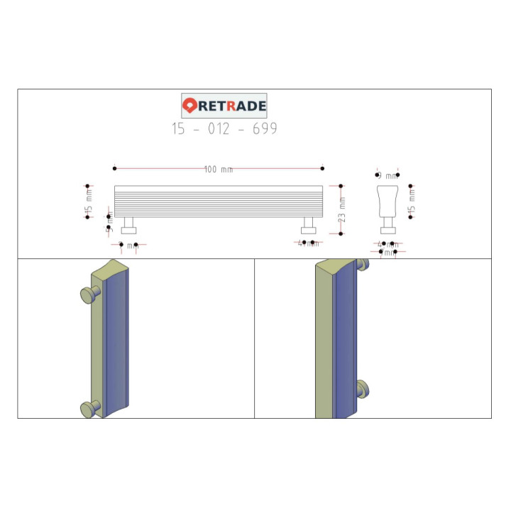 CNC 3D - Maniglie per Armadi 100mm