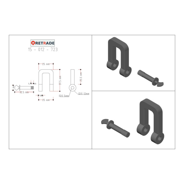CNC 3D - 5x Anello di Fissaggio a Vite