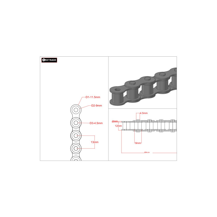 CNC 3D - Catena di Trasmisione 854cm