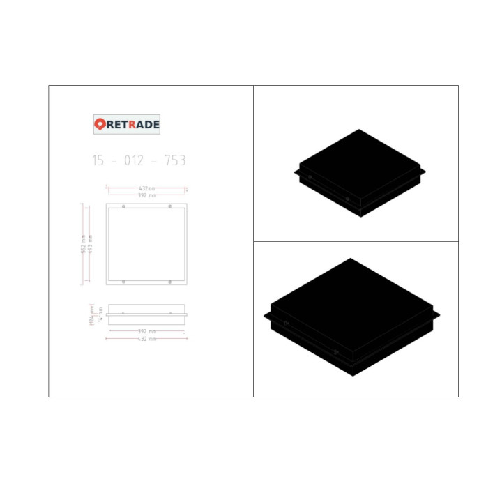 CNC 3D - Scatola in Plastica 550x431x108mm