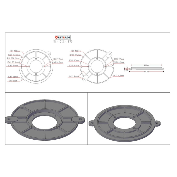 CNC 3D - Flange per Motori Elettrico