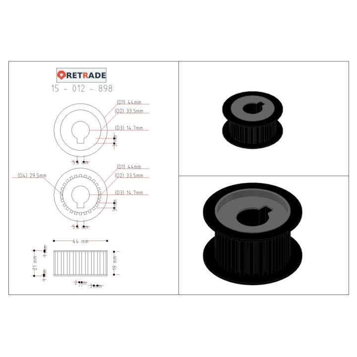 CNC 3D - Puleggia Cinghia Dentata