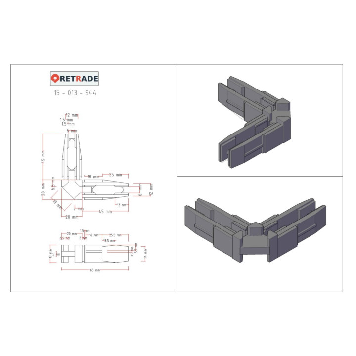 RITTAL - 4x Staffa di Supporto a L