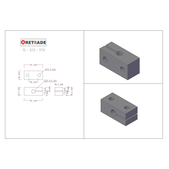 CNC 3D - 2x Supporti per Sensore