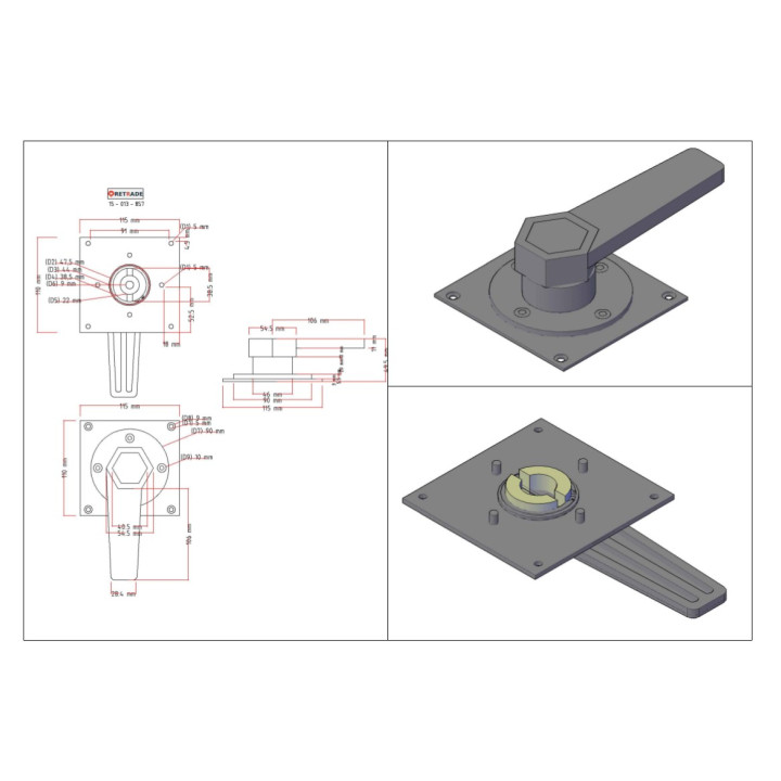 CNC 3D - Selettore con Leva Manuale
