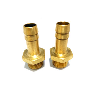2x Portagomma in Ottone Accoppiamento Dritto Connessione G 1/4"