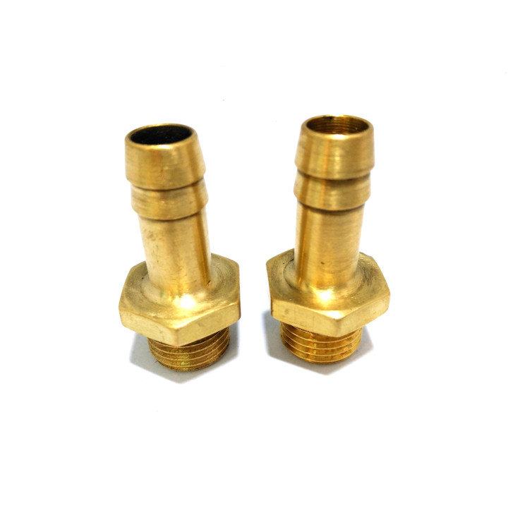 2x Portagomma in Ottone Accoppiamento Dritto Connessione G 1/4"