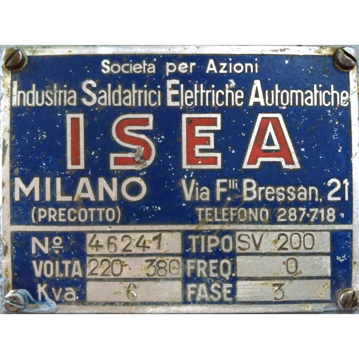 ISEA SV-200 - Saldatrice Rotativa 220/380V 6Kva Trifase