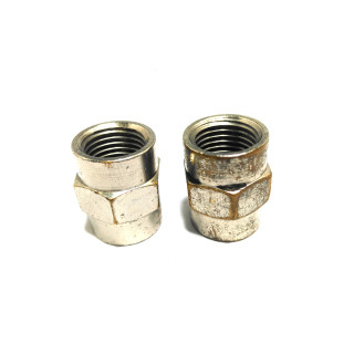 2x Accoppiatori Idraulici Filettati Dritti F/F 1/4" 700bar