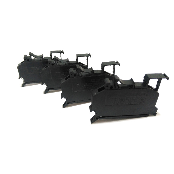 PHOENIX CONTACT LR13631 - 4x Morsetto Componibile Portafusibile 5x20 4mmq NERO