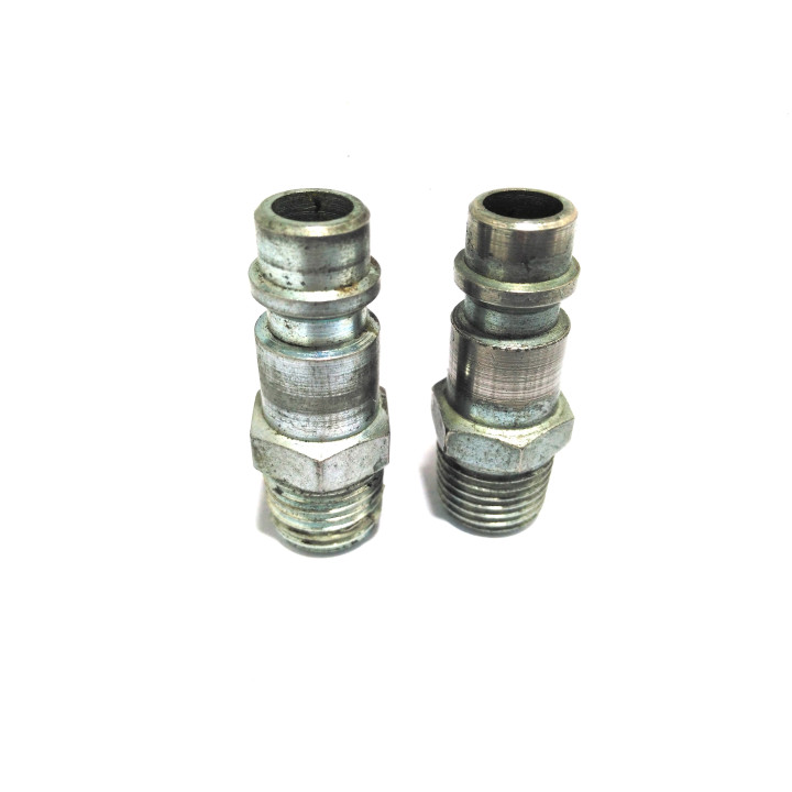 2x Adattatori Filettati Maschio 1/4" in Acciaio Inox