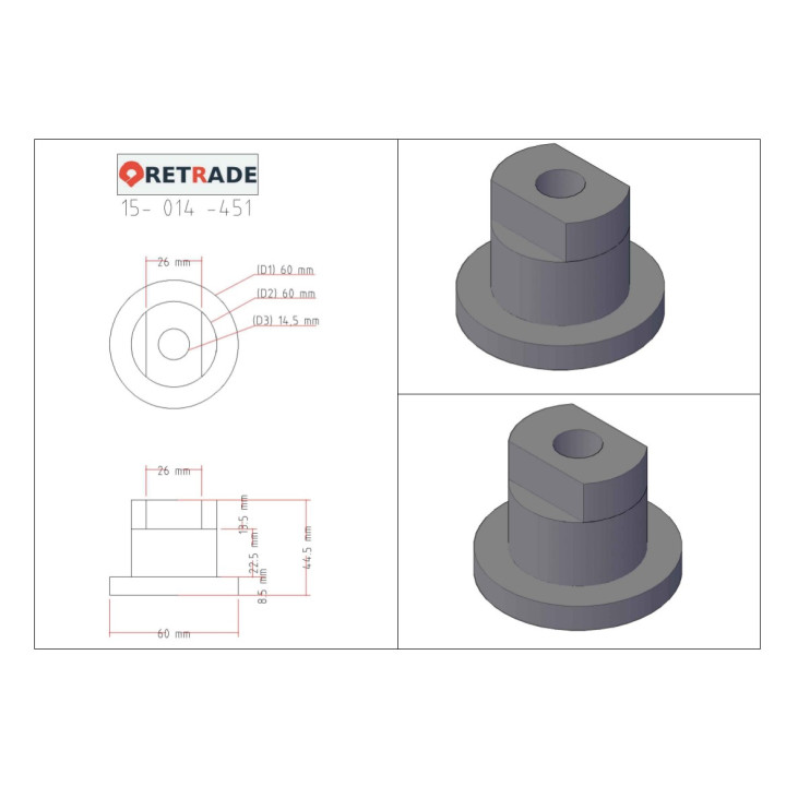 Pezzi di Fissaggio per Cilindri Idraulici , Filettatura Femmina M16x2.0