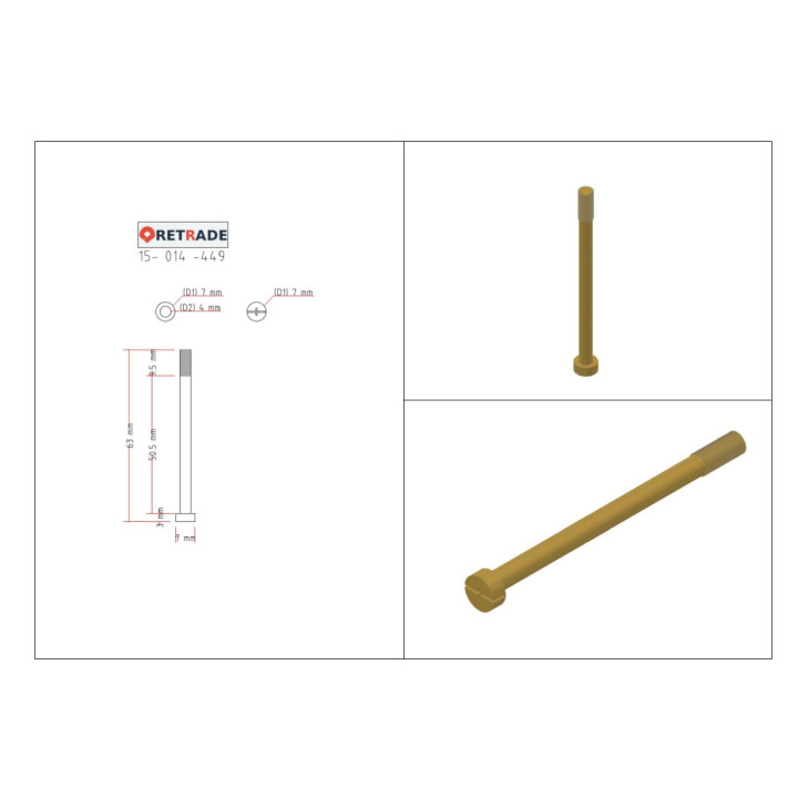 6x Viti a Testa Cilindrica Croce M4x0.7 in Acciaio