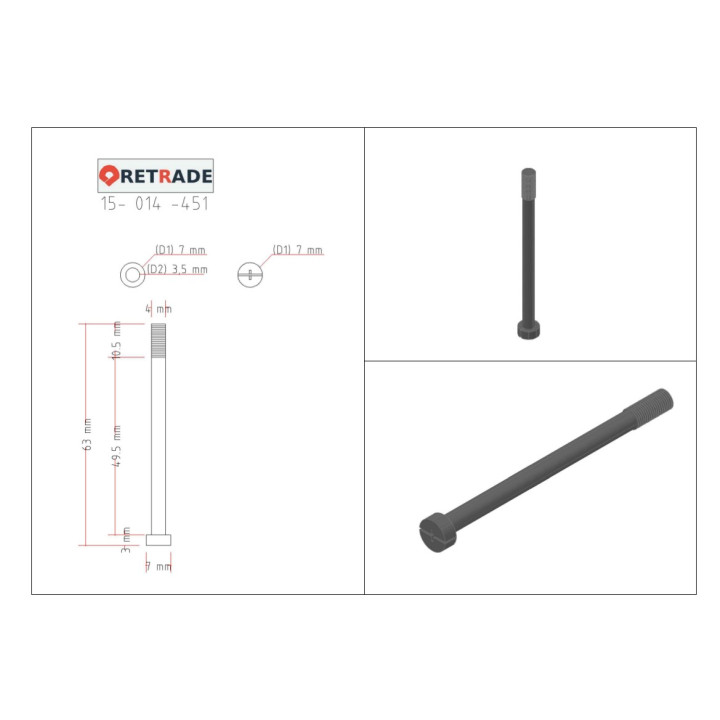 4x Viti a Testa Cilindrica Croce in Acciaio M4x0.7