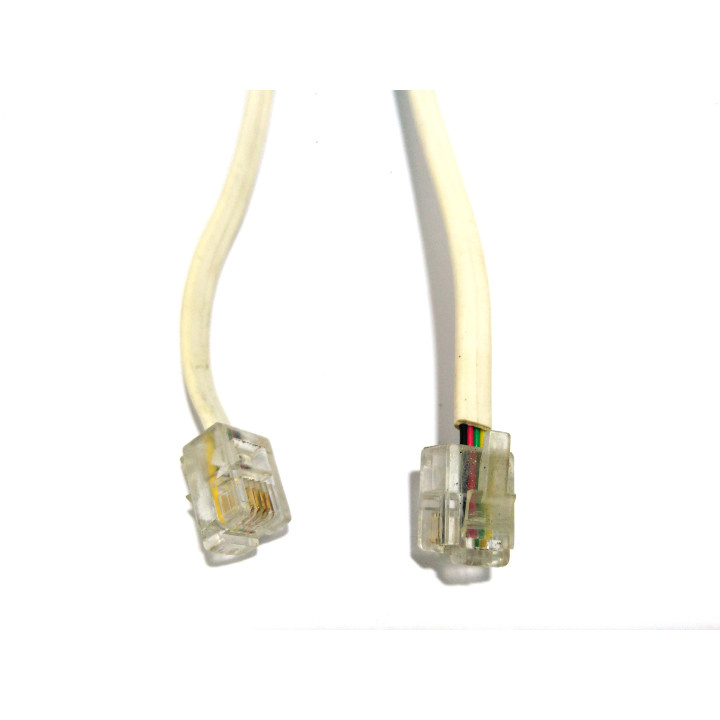 Cavo Telefonico RJ11 Modulare 6P4C 4.90M - Bianco