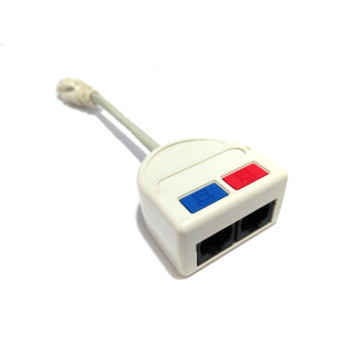 TELEBOX INDUSTRIES T-MOD3-U3 - Sdoppiatore Rete / Telefono 2x RJ45 - Bianco