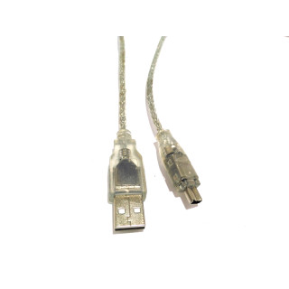 Cavo Dati USB 2.0 A Maschio a USB Mini B 4Pin 1.4M - Trasparente