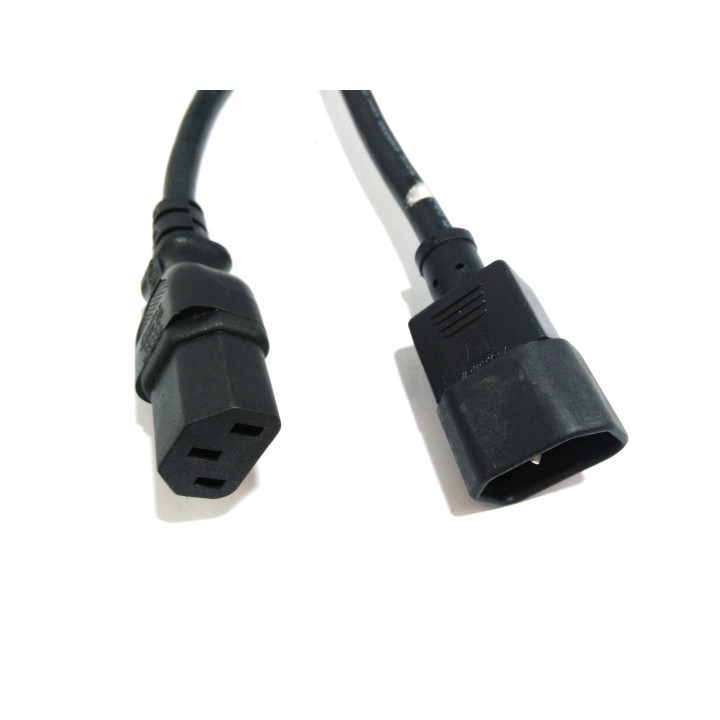 LONGWELL E55349 - Cavo di Alimentazione Connettore C14 Maschio, C13 Femmina 10A 250V - 1.80M