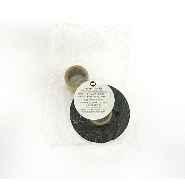 Ribbon TTR WAX 3110BK Ink IN mm30x450mt MARKEM IMAJE