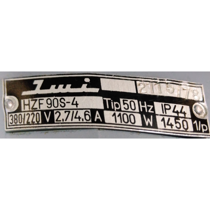 Motore Elettrico HZF90S-4 Trifase 220/380V 1100W