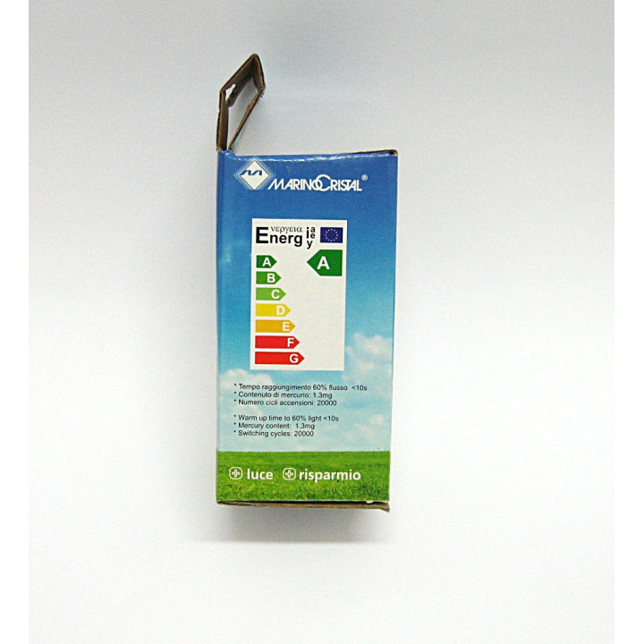 Lampadina Risparmio Spirale Mini E14 11W Luce Calda 2700°K