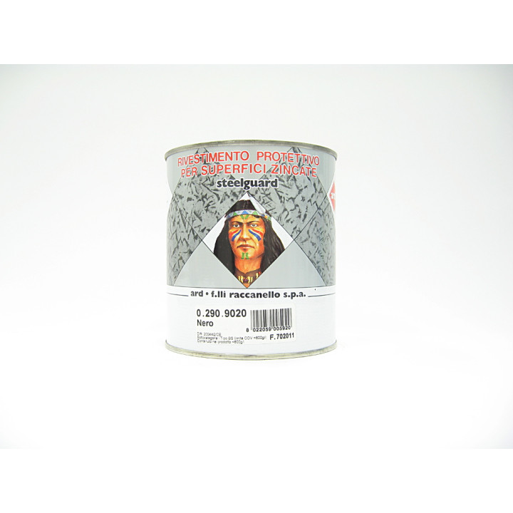 Steelguard RIVESTIMENTO PROTETTIVO per Superfici Zincate NERO 750ml