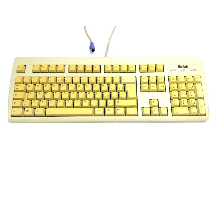 ENIAK RT2158TWIT - Tastiera PS/2 Standart per PC, Bianco