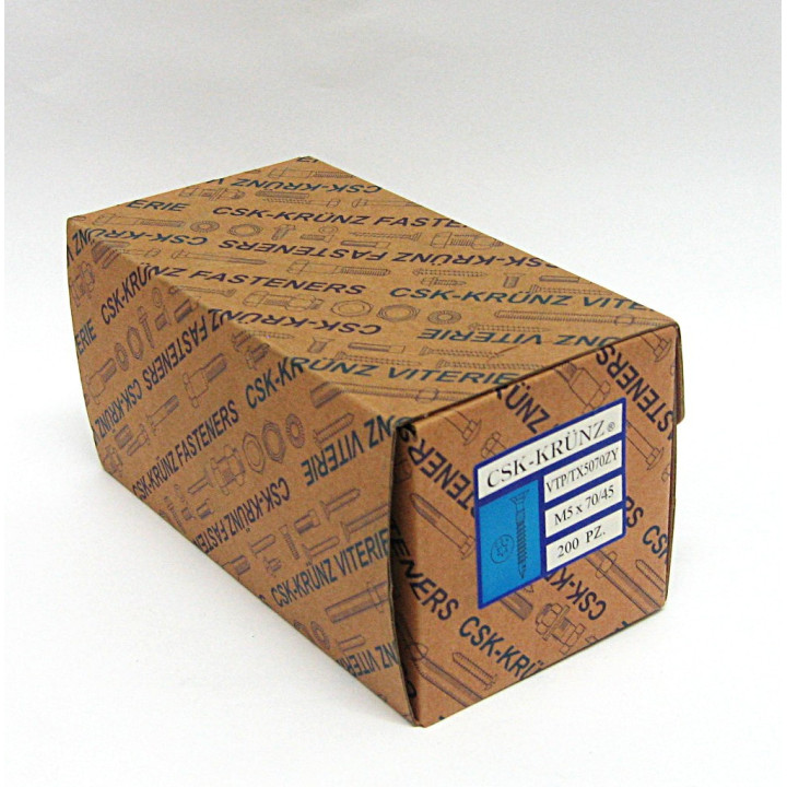 200 pz. Screw Flat Head Torx M5x70/45mm