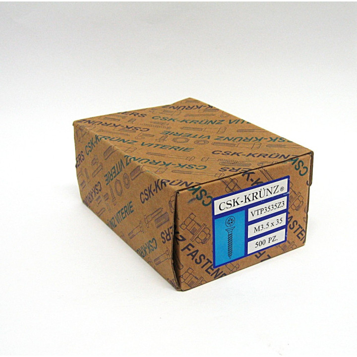 500pz. Vite Testa Piatta a Croce M3.5x35mm