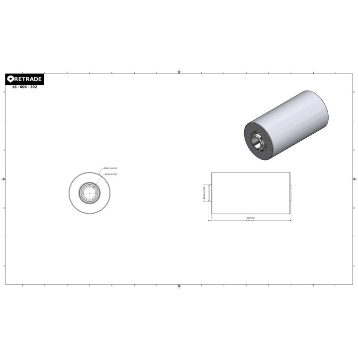 CNC 3D - Ruota/Rullo in Plastica